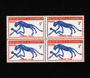 OPC 1963 Dahomey 5f franqueo debido bloque Sc#J31 montado sin montar o nunca montado - Imagen 1 de 1