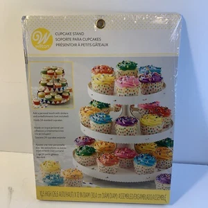 Wilton 3-Tier Disposable Cupcake Stand 12" x 10.5" Holds 24 Cupcakes New Sealed - Picture 1 of 2