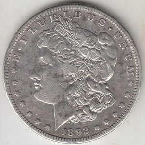 JUST REDUCED!! BETTER DATE 1892-S MORGAN SILVER DOLLAR XF+ DETAILS - Picture 1 of 2