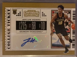 Jaylen Hoard Wake Forest Basketball Panini Rookie Autograph Card Danny Manning - Picture 1 of 1