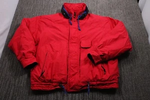 Mighty-Mac Men's XL Ski Puffer Jacket Goose Down Red Outdoor 90s VTG - Picture 1 of 18