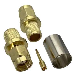 1pc Connector SMA Male Plug Crimp RG5 RG6 5D-FB LMR300 Cable Straight RF Coaxial - Photo 1/5