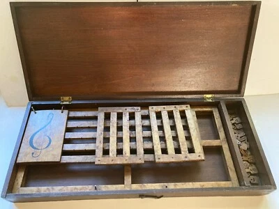 Antiguo soporte de enseñanza/composición para profesor de música viajero Foto 1 de 4