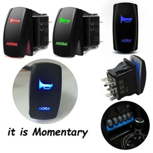 LED Light Rocker Switch 5 Pins Laser ON Off for Cars Trucks Caravans Marine Boat - Picture 1 of 33