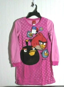 Angry Birds Girls Fleece Nightgown Large 10/12 Pajamas NWT - Picture 1 of 3