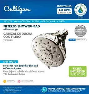 Wall-mounted chrome filter shower head by Culligan - Picture 1 of 8