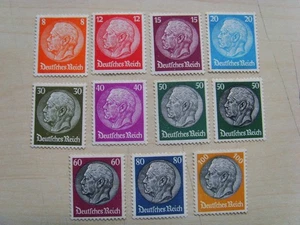DEUTSCHES REICH 11 Werte ex Michel-Nr. 485 - 495 * Falz - Bild 1 von 1