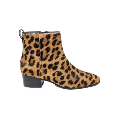 Botas de tornozelo Talbots Dakota tamanho 8 novas femininas estampa de leopardo botas salto bloco - Imagem 1 de 4