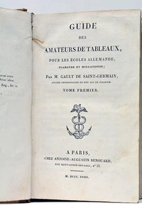 GAULT DE SAINT-GERMAIN (Pierre Marie). Guide des Amateurs de Tableaux, pour 1818 - Imagen 1 de 8