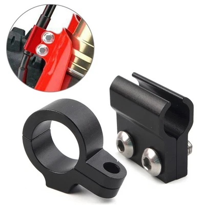 Guía de abrazadera de manguera de línea de freno delantero CNC para Honda CR80R CR85R CR125R CR250R negra Foto 1 de 4