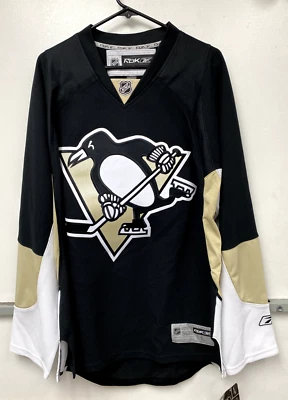 NHL RBK REEBOK ОФИЦИАЛЬНЫЙ ЛИЦЕНЗИРОВАННЫЙ ДЖЕРСИ НОВЫЙ С ЯРЛЫКАМИ ПИНГВИНЫ РАЗМЕР БОЛЬШОЙ JD - Изображение 1 из 4