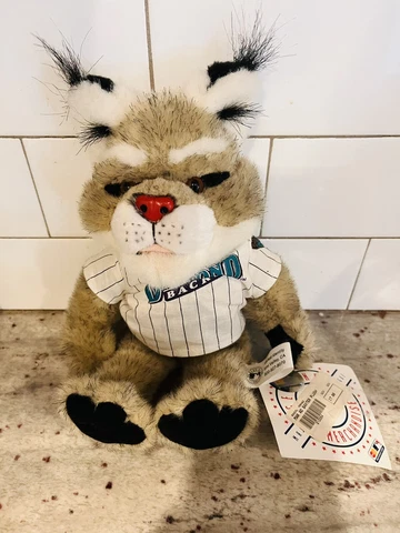 Arizona Diamondbacks Mascot Baxter The Bobcat Plush Figure With Tags Signed! Cover