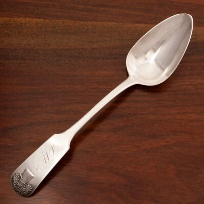 PELLETREAU BENNETT COOK, NYC, MONEDA PLATO PLATA CUCHARA TRIGO GAVILLA SHELLBACK Foto 1 de 4