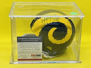 Marshall Faulk Rams Signed Autographed Mini Helmet PSA/DNA With Case - Picture 1 of 4