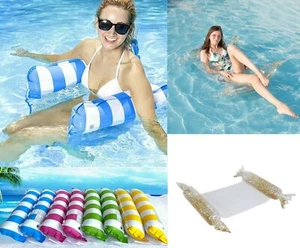 Inflatable Swimming Pool Water Hammock Summer Beach Float Floating Lounge Bed - Picture 1 of 20