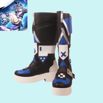 Honkai Star Rail Silver Wolf Zapatos con disfraces Mujer Botas Hechas a Medida Foto 1 de 4