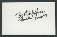 Joel Finch AUTOGRAPHED Index Card* MLB Boston Red Sox Baseball (Inscription)