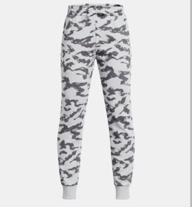 NWT Youth XL UNDER ARMOUR Boys Rival Fleece Camo Joggers Pants Sweatpants Gray - Picture 1 of 10