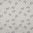 Luxury Dimple Baby Cuddle Soft Fabric Material   Elephants Light Grey