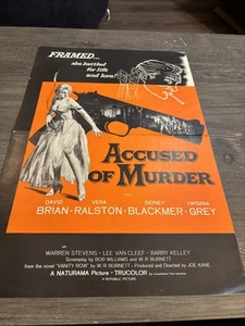 1956 Accused Of Murder Pressbook (A) - Picture 1 of 4