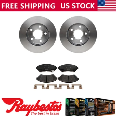 Juego de rotores de freno delanteros + pastillas de freno metálicas para Pontiac Trans Sport 1997-1999 Foto 1 de 4