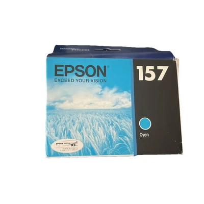 Genuine Epson 157 Cyan Ultrachrome K3 Ink T157 T1572 T157220 Stylus Photo R3000 - Image 1 of 3