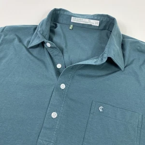 Criquet Polo Shirt Mens XL Green Pima Cotton Stretch Pocket Peace River Logo - Picture 1 of 10