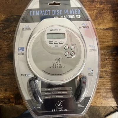 Reproductor de CD portátil GPX C3972 Las Vegas Team Bellagio Casino Edition nuevo sellado Foto 1 de 2