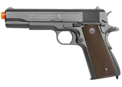 Brinquedo pistola Full Metal Colt 1911 CO2 Blowback Airsoft por KWC alta velocidade - Imagem 1 de 4