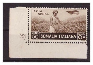 SOMALIA 1936 - PA SOGGETTI AFRICANI CENT. 50 NUOVO ** NUMERO DI TAVOLA - Imagen 1 de 1