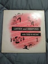 Listen and Respond with This is Music vinyl dual disc 12 inch 33 rpm