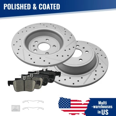 后钻盘转子 + 陶瓷刹车片适用于福特 Escape 2017 2018 2019 — 第 1/4 张图片