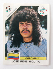 1990 WC Panini Sticker José Rene Higuita Colombia-Blue Back Argentina Edition