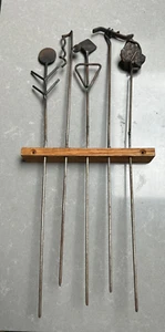 Metal Kabob Skewers (5) - Handmade by Artist Julie Ball Blacksmith - NEVER USED - Picture 1 of 7