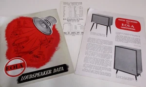 Rola - Loudspeaker Data, Constructing Enclosures and Price List - Bundle - 1959 - Picture 1 of 15