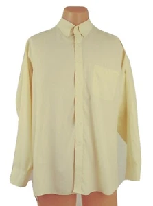 Geoffrey Beene XL Hemd gelb Button Down Langarm 80er 2-fädig Pinpoint - Bild 1 von 11