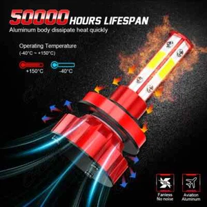 6X New LED Headlight kit Bulbs High Lo Fog - Bild 1 von 12