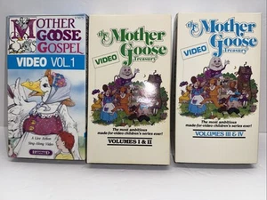 3 Vintage Mother Goose Children’s catoon videos - Picture 1 of 2
