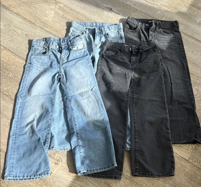 Antiguo Lote Azul Marino De Jeans Niña Pierna Ancha + Bonus Ajustado Talla 10 Foto 1 de 3