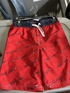 Tommy Hilfiger Badehose Logo Script Jungen L 16/18 Tommy rot Schnürverschluss - Bild 1 von 2