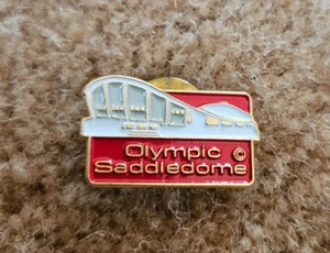 Hat Lapel Pin 1988 Winter Olympic Saddledome vintage Calgary - Picture 1 of 1