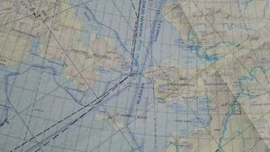 1977 BERING STRAIT MAP Global Navigation Chart (GNC 6, Edition 8) 41"x57" - Bild 1 von 12
