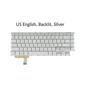 US English Laptop Keyboard For Samsung BA59-04178A BA5904178A Backlit, Silver - Picture 1 of 5