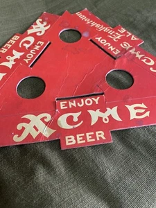 Vintage Acme Beer Can Bottle Die Cut Sign Display 1930’s - Picture 1 of 3