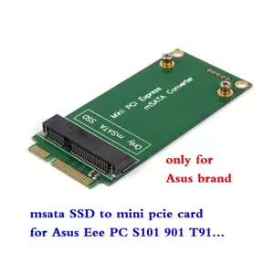 3x5cm mSATA to 3x7cm Mini PCI-E SATA SSD Adapter for Asus Eee PC S101 901 T91 - Picture 1 of 6