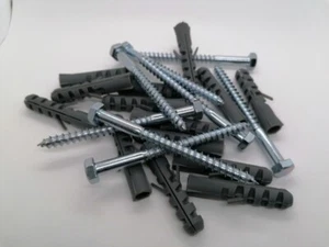 100x TACOS tacos de vástago largo TORNILLO PARA MADERA tornillo hexagonal 8/100 mm - Imagen 1 de 3