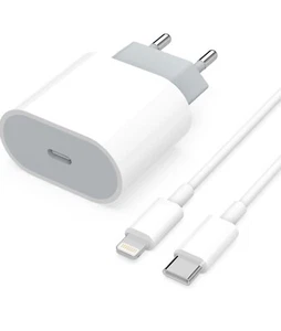 Chargeur Rapide iPhone, 20W Chargeur avec Câble USB C - Photo 1/4