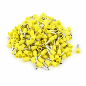 200Pcs Crimp Cord EndTerminal Insulated Ferrule Tube Yellow E2508 14AWG2.5mm2✦KD - Picture 1 of 4