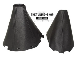 FOR NISSAN PATHFINDER 2005-2009 SHIFT & E BRAKE BOOT BLACK GENUINE LEATHER - Picture 1 of 4