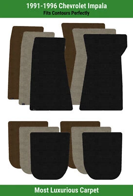 Tapetes carpete Lloyd Luxe linha dianteira e traseira para 1991-1996 Chevrolet Impala  - Imagem 1 de 4